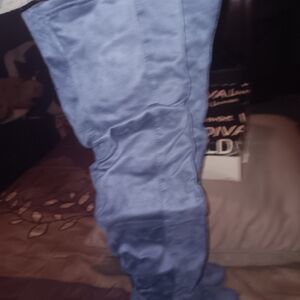 Wild Diva Blue Over the Knee Boots